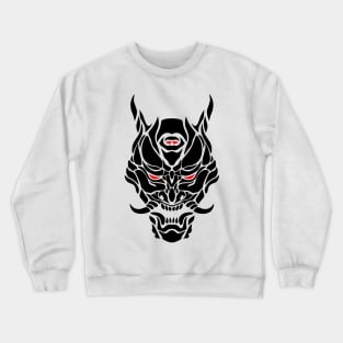 black oni mask simple design Crewneck Sweatshirt